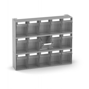 Scaffale portaminuteria con 15 cassetti Visual Box, H500 mm