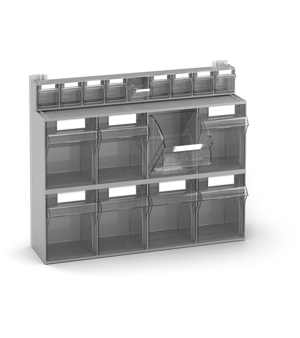 Scaffale portaminuteria con 17 cassetti Visual Box, H500 mm