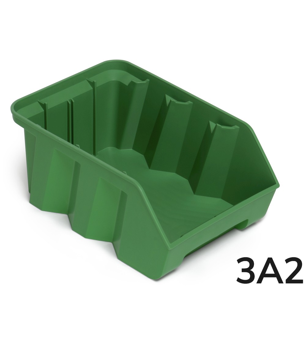 Contenitore salvaspazio in polipropilene Picking Box Air, mis. 3A2 - verde