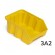 Contenitore salvaspazio in polipropilene Picking Box Air, mis. 3A2 - giallo