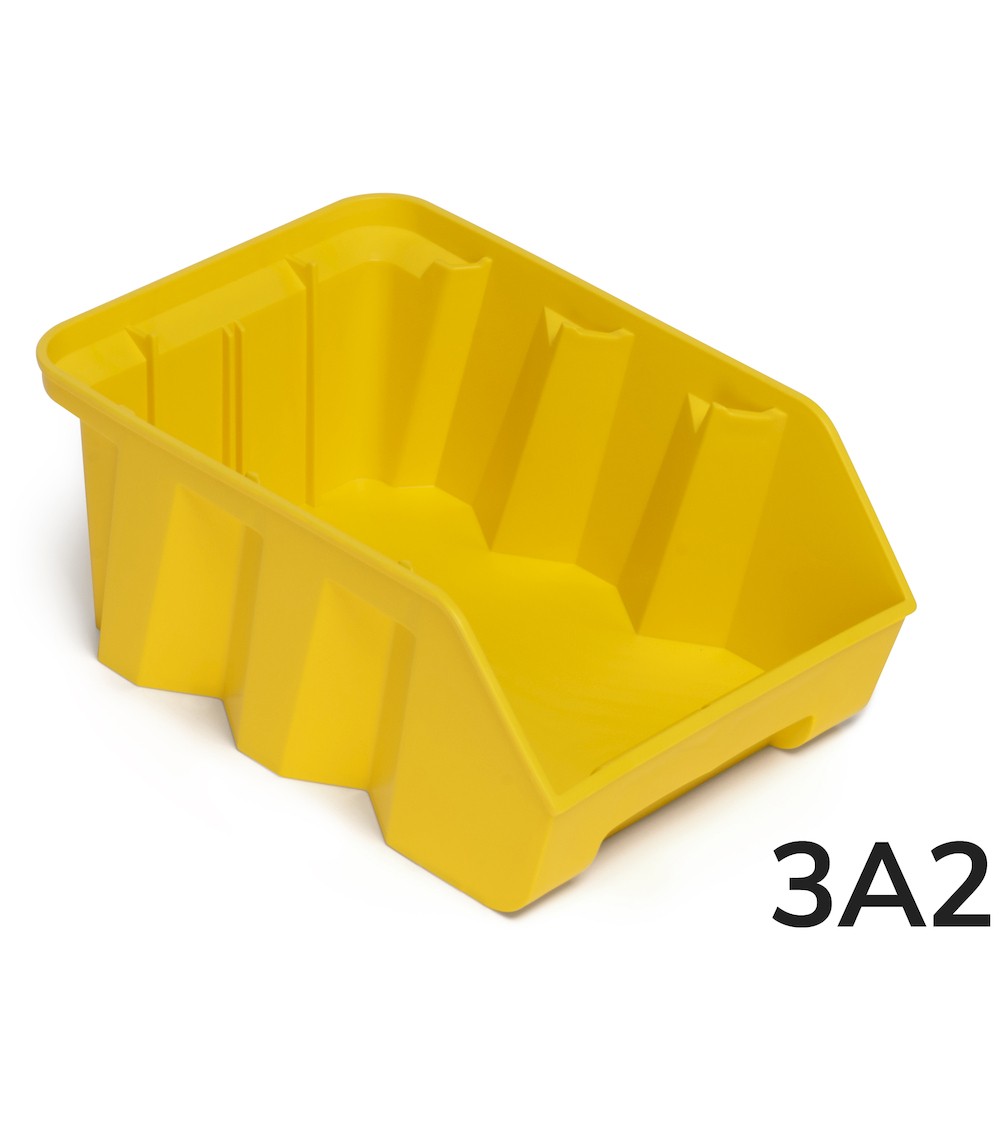 Contenitore salvaspazio in polipropilene Picking Box Air, mis. 3A2 - giallo