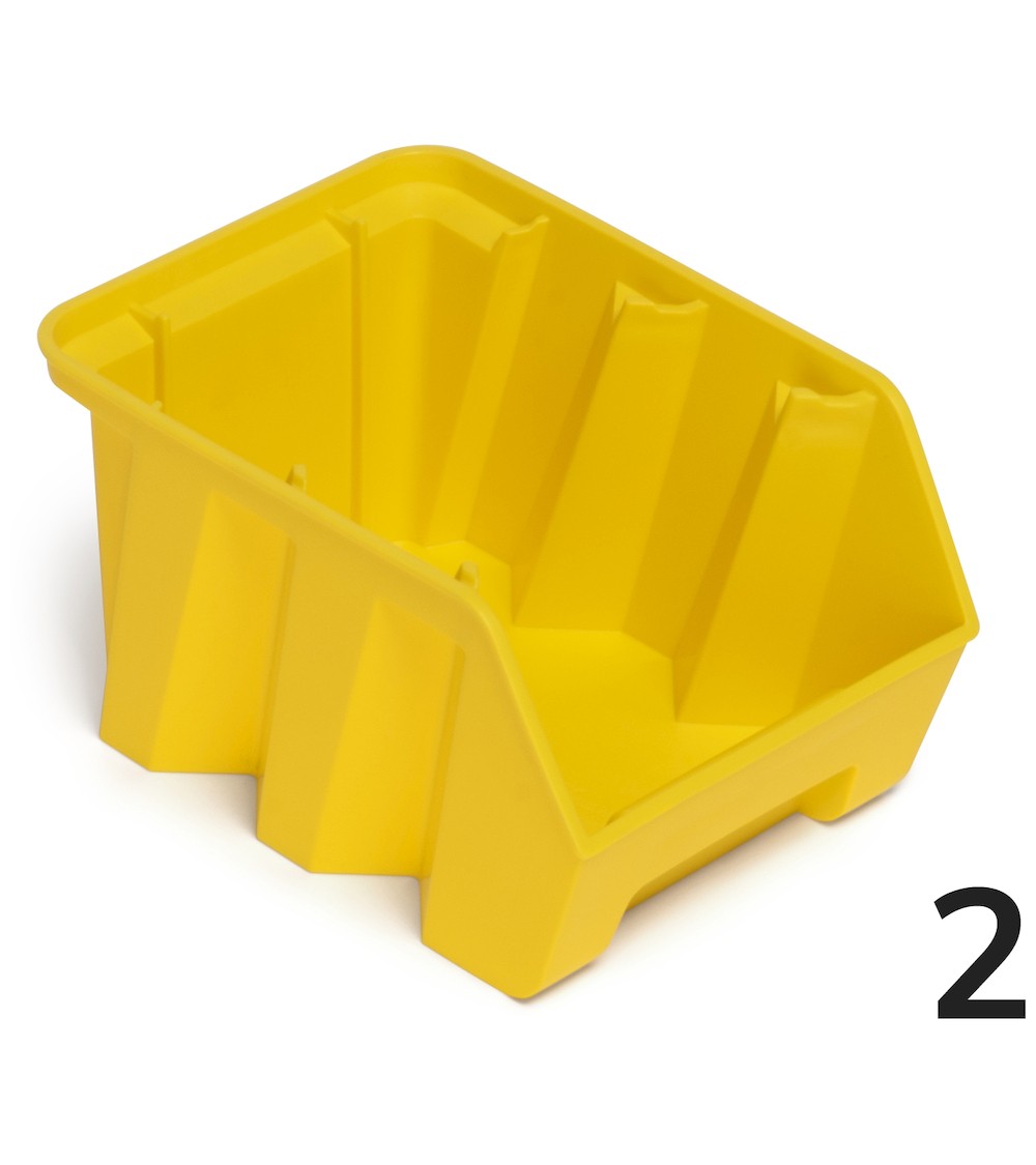 Contenitore salvaspazio in polipropilene Picking Box Air, mis. 2 -giallo
