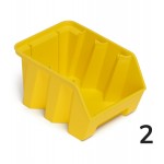 Contenitore salvaspazio in polipropilene Picking Box Air, mis. 2 -giallo