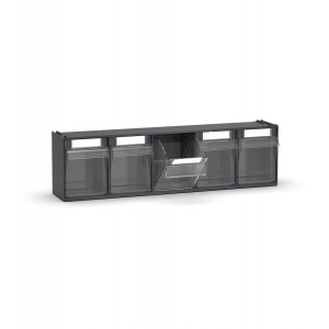 Cassettiera porta minuteria Visual Box, 5 cassetti, L600 x P140 x H168 mm