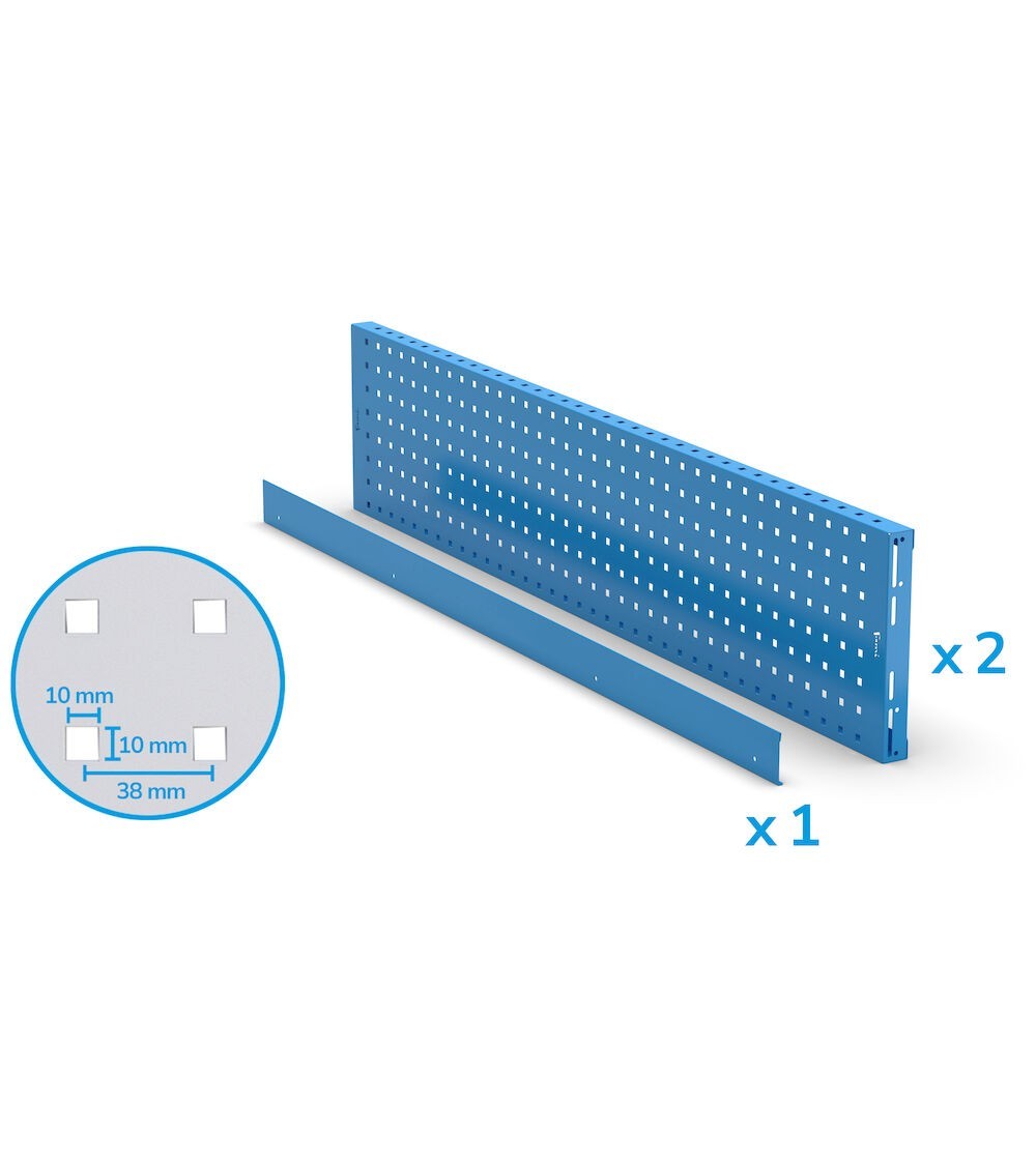Kit 2 Pannelli porta attrezzi e 1 bordo, 1440x40x304 mm
