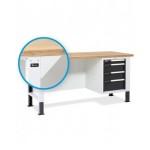 Banco da lavoro MASTERBR2006 con 1 armadio a cassetti con 4 cassetti