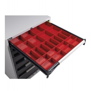 Cassette divisorio, 24 pezzi, 75mm H, per armadi L 714 mm