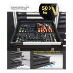 Cassettiera porta attrezzi con ruote, 6 cassetti 1x50 2x75 2x100 1x200, L561 x P726 x H922 mm