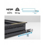 Cassettiera porta attrezzi con ruote, 6 cassetti 1x50 2x75 2x100 1x200, L561 x P726 x H922 mm