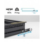 Cassettiera porta attrezzi con ruote, 6 cassetti 1x50 2x75 2x100 1x200, L561 x P726 x H922 mm