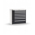 Cassettiera porta attrezzi, 8 cassetti 2x75 4x100 1x150 1x200, L1020 x P573 x H1000 mm