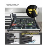 Armadio portautensili con porte a 7 cassetti, 3 piani regolabili, L1020 x P573 x H2000 mm