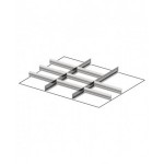 Set 2 divisori longitudinali, 8 divisori trasversali per cassetti con H 150/175 mm, 45x36 EH