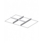 Set 2 divisori longitudinali, 2 divisori trasversali per cassetti con H 50 mm, 54x36 EH