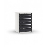 Cassettiera porta attrezzi, 6 cassetti ad estrazione telescopica 1x100 4x150 1x200, L714 x P726 x H1000 mm