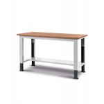 Banco Work Up con piano in legno, 150cm, grigio