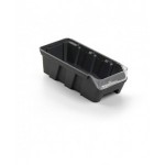 Scaffale a 5 ripiani grigio scuro con 12 contenitori RK Box Air blu cielo con divisori e frontalini, L496 x P304 x H546 mm