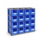 Scaffale monoblocco per minuteria con 16 contenitori Picking Box Mythos, mis.  3,  L1025 x P355 x H885 mm