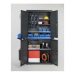 Armadio per officina e industria ad ante a battente, L912 x P496 x H1900 mm