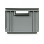 Contenitore Euro Box, L400 x P300 x H220 mm, fondo rinforzato, maniglie aperte
