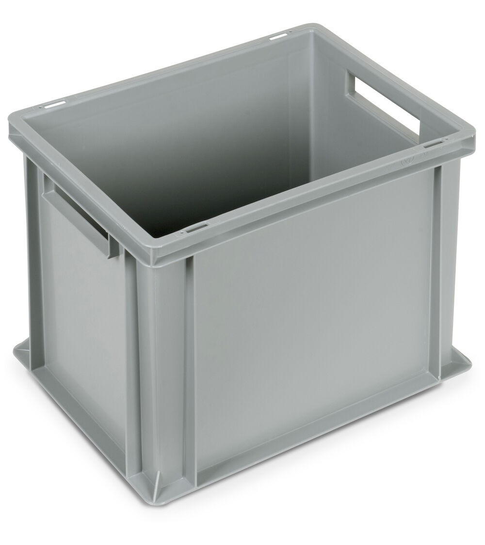 Contenitore Euro Box, L400 x P300 x H320 mm, fondo rinforzato, maniglie aperte