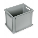 Contenitore Euro Box, L400 x P300 x H320 mm, fondo rinforzato, maniglie aperte
