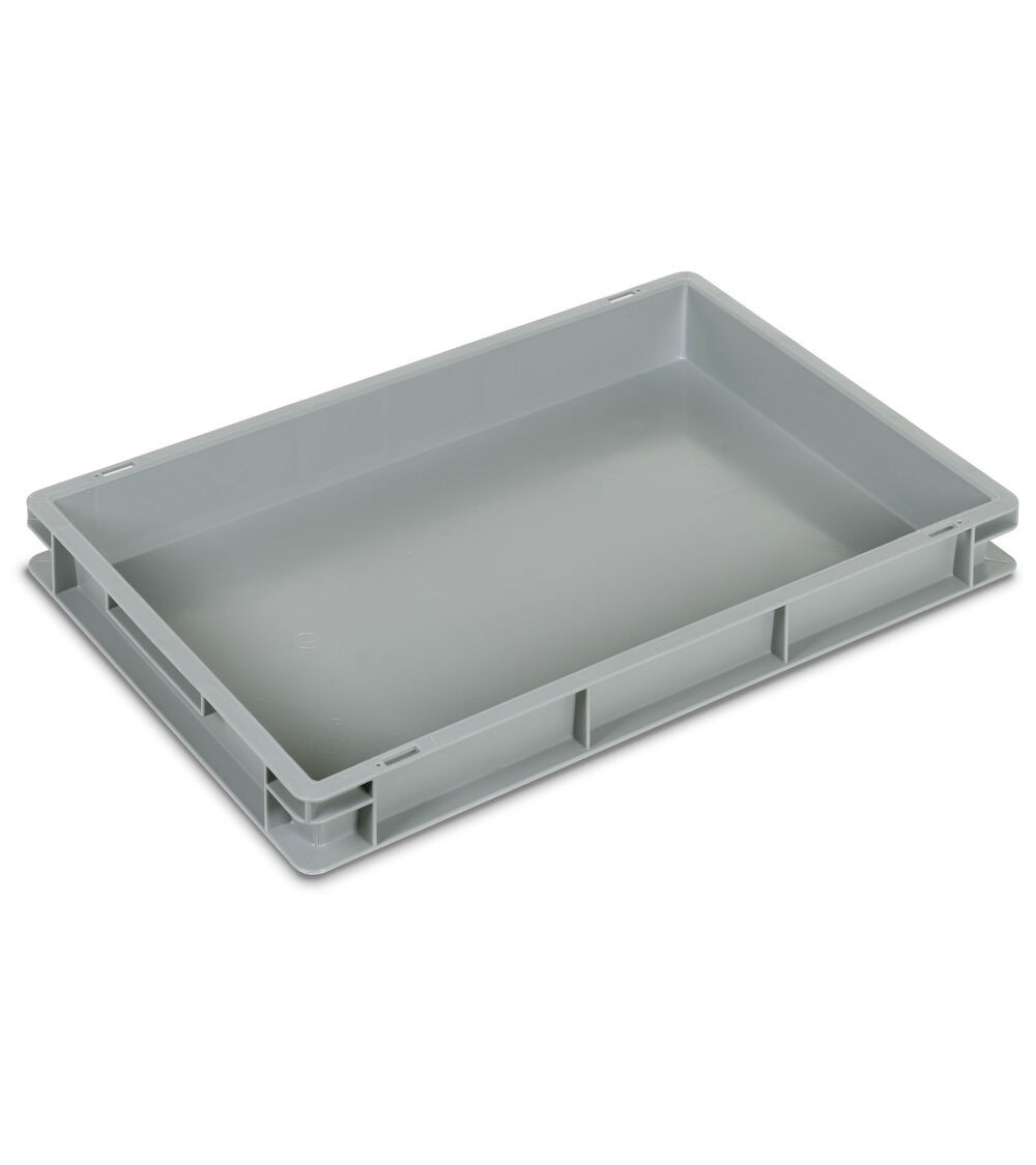 Contenitore Euro Box, L600 x P400 x H75 mm, maniglie chiuse