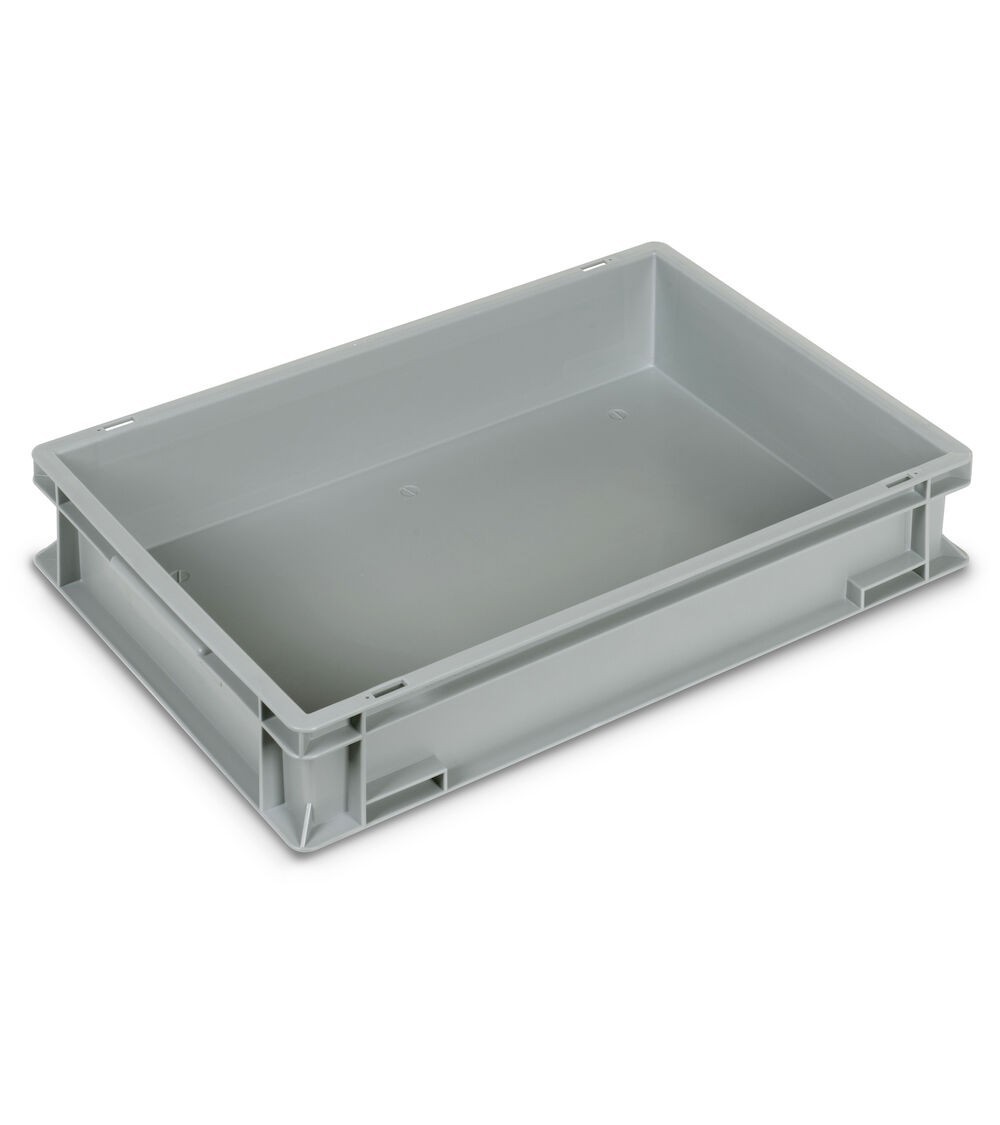 Contenitore Euro Box, L600 x P400 x H120 mm, maniglie a conchiglia