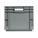 Contenitore Euro Box, L600 x P400 x H320 mm, fondo rinforzato, maniglie aperte