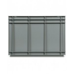 Contenitore Euro Box, L600 x P400 x H418 mm, fondo rinforzato, maniglie aperte