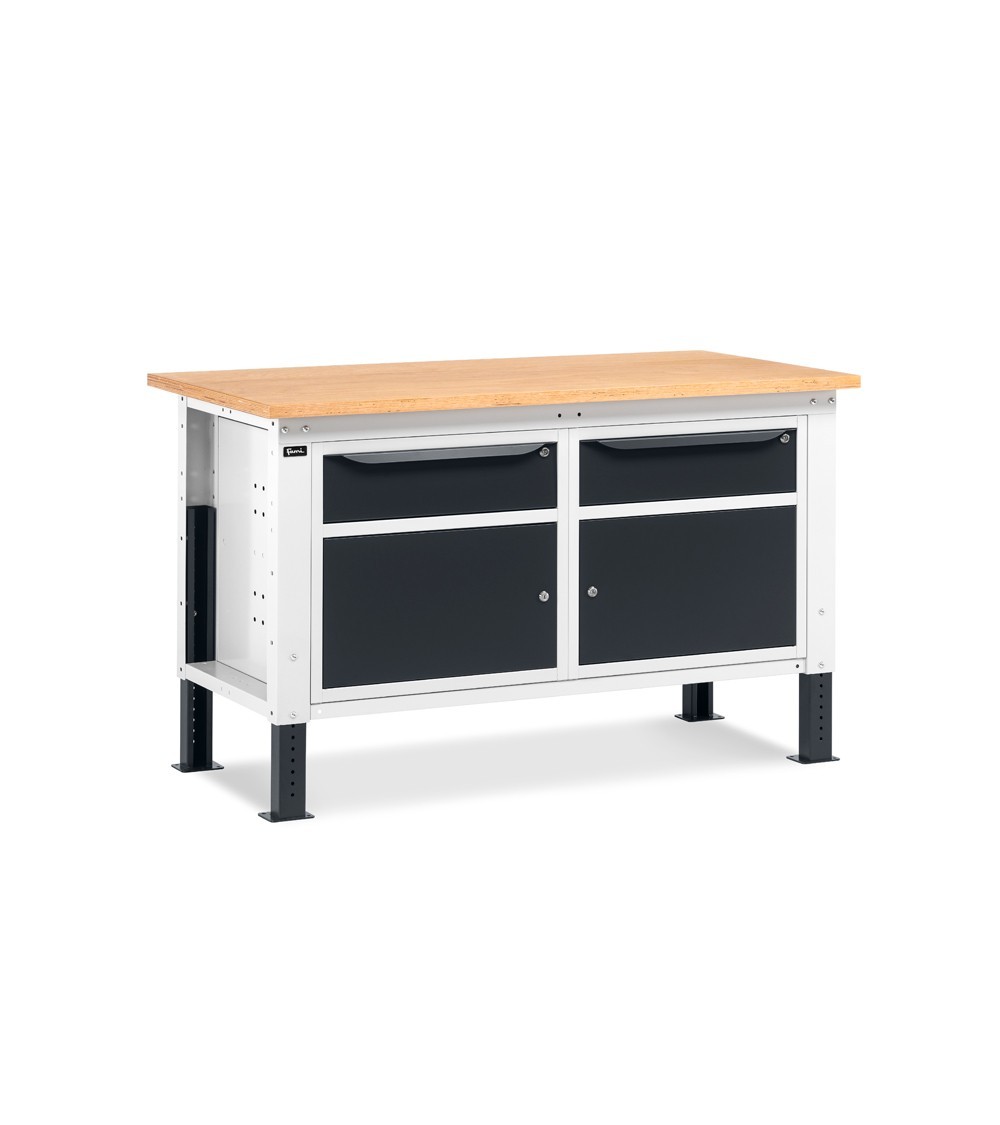 Banco da lavoro Work Up WORK1511 con 2 armadi con 1 cassetto e porta