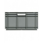 Contenitore Euro Box, L800 x P600 x H320 mm, fondo modulare, maniglie aperte