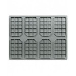 Contenitore Euro Box, L800 x P600 x H320 mm, fondo modulare, maniglie aperte