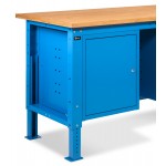 Banco da lavoro Work Up WORK2006 con 1 armadio a cassetti con 4 cassetti e 1 armadi, colore blu