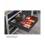 Banco da lavoro WORK2006 con 1 armadio a cassetti con 4 cassetti e 1 armadio con porta, L 200 cm