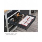 Banco da lavoro WORK2006 con 1 armadio a cassetti con 4 cassetti e 1 armadio con porta, L 200 cm