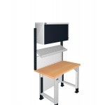 Parete attrezzata con pensile vasistas WORKLOOK1005, grigio chiaro RAL 7035 e grigio antracite RAL 7016