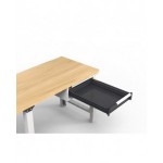 Banco professionale con 5 cassetti, parete, ripiano regolabile, porta e accessori, 200 cm, grigio e antracite