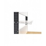 Banco professionale con 5 cassetti, parete, ripiano regolabile, porta e accessori, 200 cm, grigio e antracite