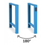 Banco professionale con 6 cassetti, 250 cm, blu e antracite