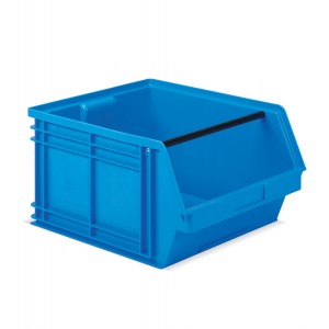Contenitore a bocca di lupo in PP, capacità 63 l, colore blu
