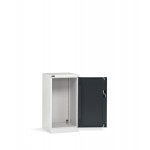 Armadio con ante a battente 24x27 EH, colore grigio chiaro RAL 7035 e grigio antracite RAL 7016