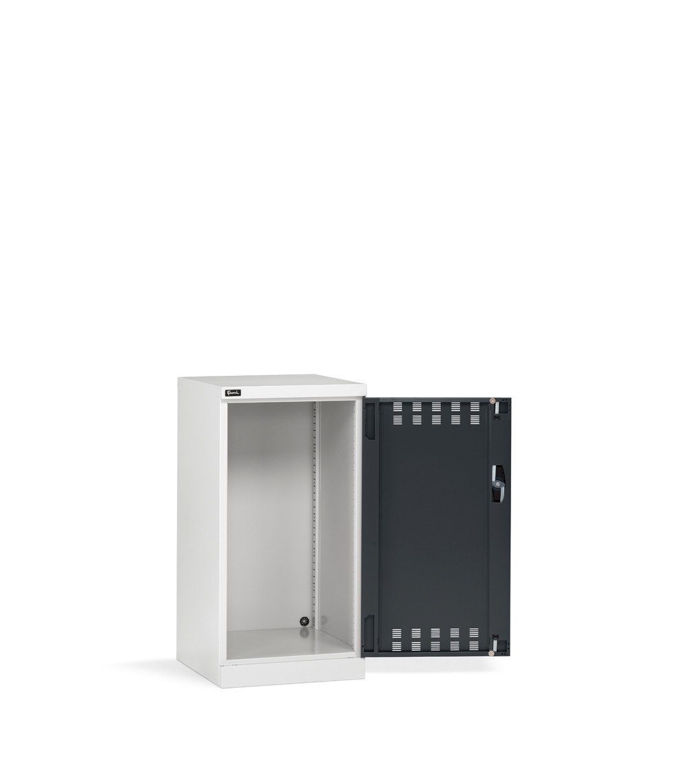 Armadio con ante a battente fessurate 24x27 EH, colore grigio RAL 7035 e grigio antracite RAL 7016