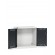 Armadio con ante a battente fessurate 54x27 EH, colore grigio chiaro RAL 7035 e antracite RAL 7016