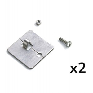 Kit di 2 piedini in acciaio per scaffale porta contenitori