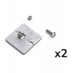 Kit di 2 piedini in acciaio per scaffale porta contenitori