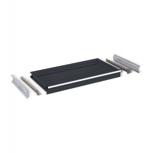 Cassetto per scaffale a estrazione semplice H 100 mm, grigio antracite