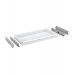 Cassetto per scaffale a estrazione telescopica H 150 mm, grigio chiaro