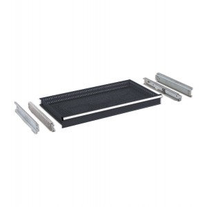 Cassetto per scaffale a estrazione telescopica H 150 mm, grigio antracite