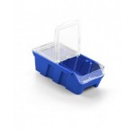 Scaffale a 5 ripiani grigio chiaro con 12 contenitori RK Box Air antracite, L496 x P304 x H546 mm